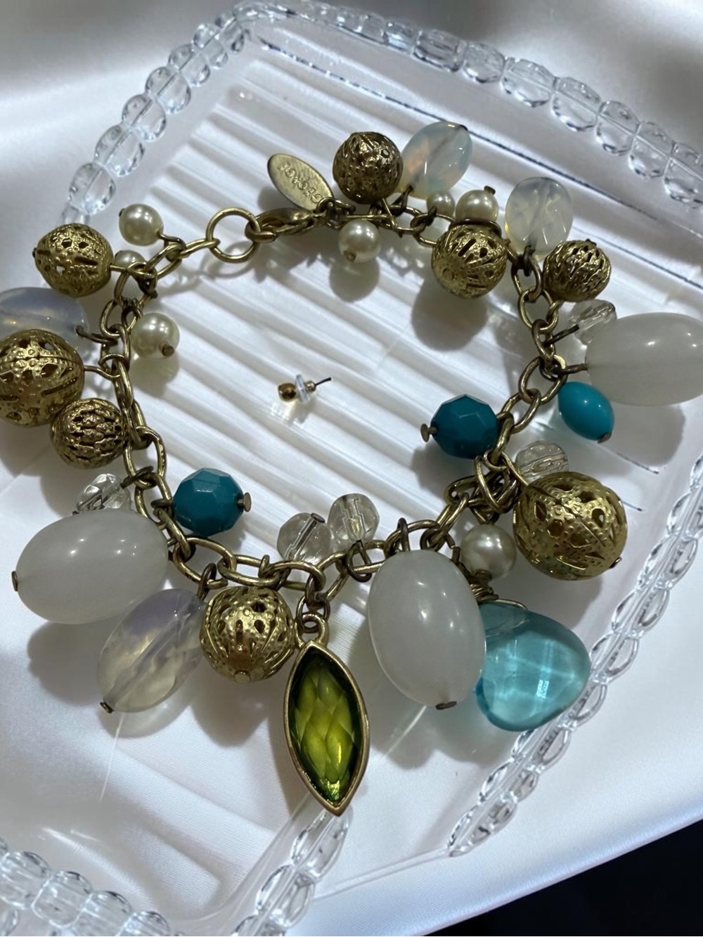 Charming Multicolor Bead Charm Bracelet
